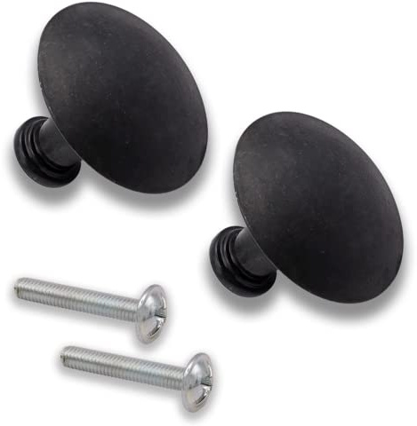 Ersatz-Knauf & Schrauben passend für IKEA HEMNES Knöpfe 32 mm graphit (2 Stück)