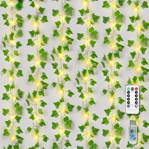 Vid de sauce iluminada, decoración del hogar, vid artificial, decoración de pared, 144/100/300 LED, blanco cálido, cadena de luces alimentadas por USB, luces de vid de sauce para decoración de