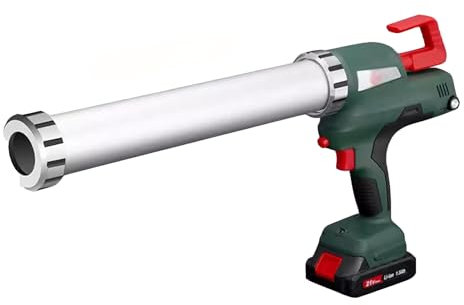 KHZKHC Cordless Caulking Gun, 6 Adjustable Speeds Drip-Free Silicone Gun, Electric Caulking Gun Battery Operated, With LED Light,Automatic Glue Back Design, for Filling,Sealing