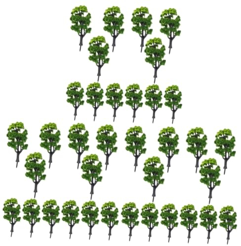 Zerodeko 36pcs Scale Model Trees for Landscape Pine Tree Bushes Material Greenery Decor for Home Office