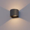 CALEX Applique Murale LED Ovale, Luminaire Extérieur, Noir, bidirectionnel, 7W Lumière Blanche Chaude, Faisceau Lumineux Réglable