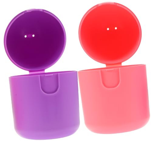 PLAFOPE 2stücke Mikrowellengeeignete Aufbewahrungsbox Für Menstruationstassen Tragbarer Hitzebeständiger Organizer in Lila Und Einfach Zu Reinigen Für Zuhause Reisen Und Camping