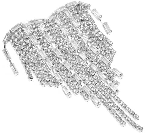 BELLIFFY Herzform Brosche Mit Eleganten Quasten Dekorative Corsage Für Hochzeiten Partys Und Besondere Anlässe Silberfarbene Blütenbrosche Für
