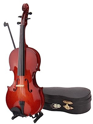 BESTonZON 1satz Miniatur Violine Dekoration Holzmodell Mit Bogen Und Ständer Musikinstrument Für Home Adornment Und Fotografie-Requisiten Perfektes Für Musikliebhaber