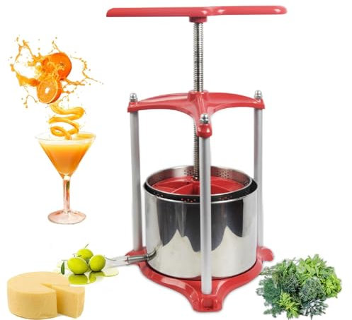 Fruit Crusher Apple Wine Crusher Fruit Crusher Manual Cider Grinder Fruit Wine Cider Press for Grape, Apple, Vegetables, Homemade Juice, Cheese Making