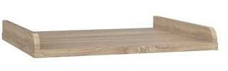 möbelando Wickelaufsatz >Winnie< in Sonoma Eiche Dekor (B: 79,9 cm, H: 92 cm, T: 65,7 cm) bietet modernen Stil, stabile Spanplatte und eine maximale Belastung von 11 kg. Zerlegt geliefert.