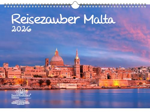 Resemagi Malta DIN A3-kalender för 2026 Medelhavet stad och land – sjömagi