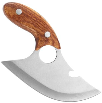 GALPADA Cuchillo De Carnicero Inoxidable Con Mango De Madera Ergonómico Resistente y Antióxido Cuchillo De Cocina Profesional Para Filetear y Cortar Carne Herramienta Confiable Para Chefs