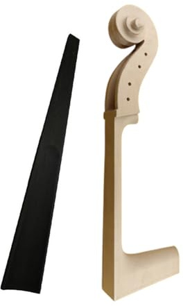 HDYNUZ Cellohals mit Ebenholzgriffbrett, Cellozubehör, Ahornholz, Cellokopf, Hals, DIY-Zubehör für Streichinstrumente(4/4)