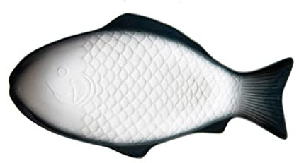 Gatuida Assiette Céramique Créative Forme Poisson Plateau Service Snack Polyvalent Pour Maison Et Restaurant Coloris Vert Foncé