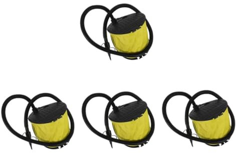 Alipis 4 Teilige Aufblasmatratzenpumpe Manuelle Pumpe Für Aufblasbares Aufblasbares Isomatte Für Camping Mini Luftpumpe Für Fußpumpe Luftmatratze Camping Gelb