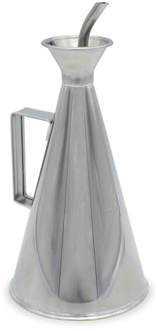 FIVI Ölkanne OLEK 500 ml | Tropffrei & präzise Dosierung | Hergestellt in Portugal | Aus langlebigem Edelstahl | Leicht zu reinigen | Design Ölspender für Küche & Grill | Hygienisch & stilvoll