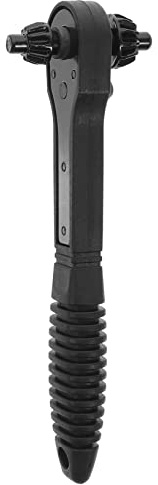 ABOOFAN 2-in-1 Drill Chuck Key Wrench with Black Bi-Directional Metal Ratchet Spanner for Repairing and Impact Drivers, Ratcheting Drill Chuck Spanner Tool Suitable for DIY and Professional Use