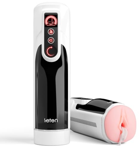 Masturbateur Électrique Pour Hommes, Masturbation Réaliste 10 Poussées & Oscillation Variable Masturbateur Chauffant, Moteur Brushless Blowjob Machine Stimulation Du Pénis Sex Toy Pour Hommes