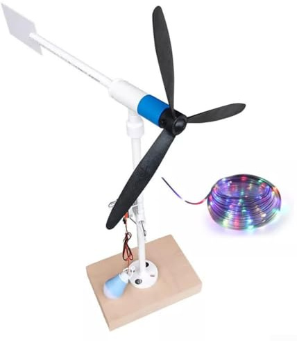 Wind Turbine Spinner Generator Model Led Night Light, Garden Yard Windmills, DIY Wind Turbine Power Generation Kit
