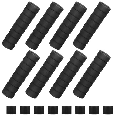 DOPENSPI 8 Stück Türklinkenpuffer mit Schwammstopfen,Schwarz Türstopper Griff Türgriff Schutz Antistatische Türgriffabdeckung Türklinkenpuffer Stopper Elastic Chutzhülle Sicherheits Zum Schutz Von Wän