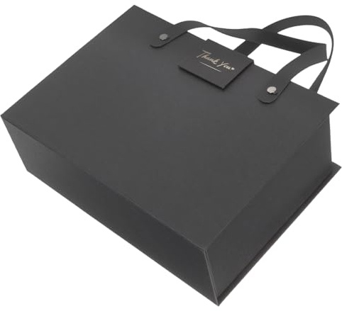 KOMBIUDA Aufbewahrungsbox Schwarze für Kleine Gegenstände Faltbare Elegante Magnetische Geschenkbox mit Klappdeckel als Geschenkbox für Valentinstag und Snacks und Dekoration