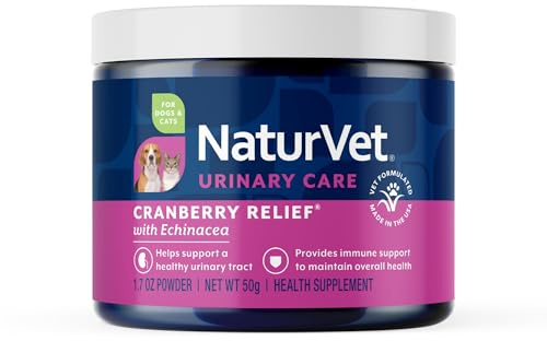 NaturVet Alivio DE ARÁNDANO Perros Gatos Remedio Infecciones Tracto Urinario 50g