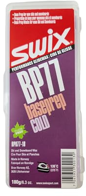 Swix BP77 Hard, 180 g de cire de ski violette, cire de base plus dure, sans fluorure pour une préparation parfaite des revêtements de ski et une durabilité maximale. Idéal pour l'entraînement et la