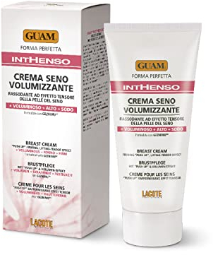 Guam, Inthenso Volumen Brustcreme, Straffende Behandlung mit Push Up Effekt und Gezhimu-Wirkstoff, Made in Italy, 150 ml Packung