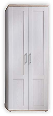 ROMANCE Garderobenschrank in Sibiu Lärche / Eiche San Remo Optik - Landhausstil Flurgarderoben Schrank mit viel Stauraum - 76 x 201 x 39 cm (B/H/T)