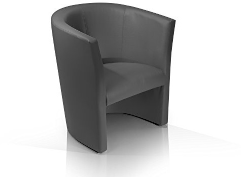 CHARLY Cocktailsessel Polstersessel Sessel Polsterstuhl Stuhl in grau, grau