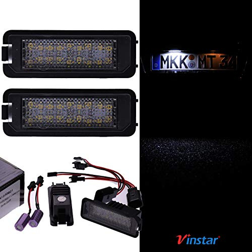 VINSTAR LED Kennzeichenbeleuchtung E-geprüft CAN-Bus 18 LEDs je Modul 6000 Kelvin kompatibel mit Allen Modellen in der Produktbeschreibung!