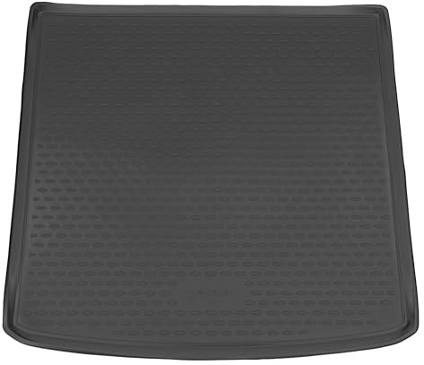 PETEX 3D Kofferraum Schalenmatte Passform für VW Touran ab 09/2015 5-7 Sitzer mit 3. Sitzreihe umgelegt, Kofferraumwanne in schwarz