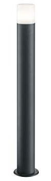 meineWunschleuchte Wege-Leuchte Anthrazit für Wegbeleuchtung Garten Außen | mit E27 LED, Höhe 80cm, aus Aluminium, moderne Pollerleuchte, Schutzklasse IP44
