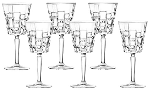 RCR by Lorren Home Trends Lorren Home Trends Etna Set of 6 Goblets Red Wine, Clear
