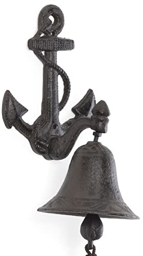 Moritz Türglocke Glocke Schiff Anker Maritim Seefahrt Wandglocke Gartendeko Gusseisen Rustikal Antik Design Stil Retro Klingel