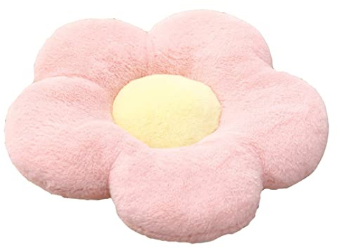 YILANLAN Blumenbodenkissen Niedliches Plüschkissen für Mädchen - Büro, Tatami, Auto, Heimdekoration und Raumdekoration zum Lesen und für die Freizeit (50cm, Pink)
