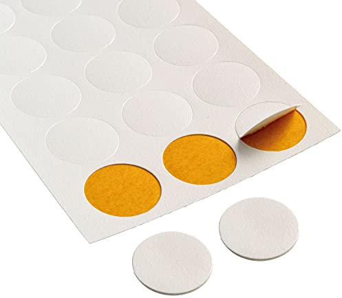 IPEA Cache Couvre Vis Adhésif 20 mm en PVC Blanc – 120 pièces – Fabriqué en Italie – Bouchon adhésif Cache-Trou et vis pour Meubles, Armoires, Murs – Cache Vis pour Trous – Blanc
