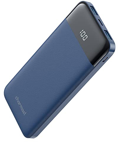 Bateria Externa 10400mAh Power Bank USB C con LED Patalla Bateria Portatil Charmast Ultra Slim Powerbank 2 Entradas y 3 Salidas de 5V/3A Compatible con iPhone 14 13 Samsung Huawei iPad