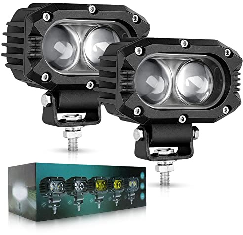 CO LIGHT 4 Zoll LED Arbeitsscheinwerfer 96W Spot Licht, 12V 24V Zusatzscheinwerfer, LED Strahler für Auto SUV Offroad LKW ATV UTV Trecker Bagger, 2 Stück