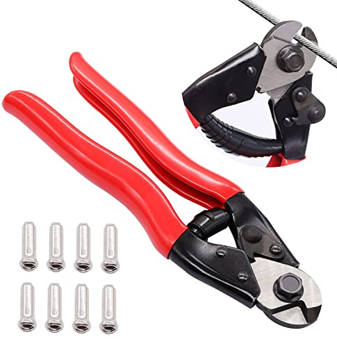 weideer Tagliacavi per bici in acciaio inox resistente, fino a 5/32 pollici, con 8 punte per tappi per cavi per biciclette, recinzioni, progetti fai da te
