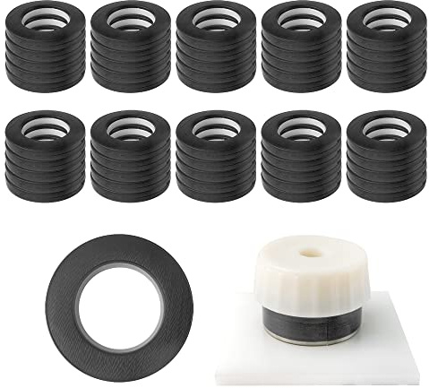 AZKEEGREY 50 Stücke Ösen für Vorhänge, Vorhangösen 40 mm, Schwarz | Kunststoff Ösen für Gardinen, Gardinenösenringe mit Punsch für Vorhänge Duschvorhang
