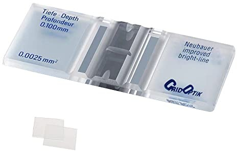 Gebeauty Ree cellräkning kamberhemocytometer neubauer förbättrad blodkammare med ljus linje och 2 st täckband