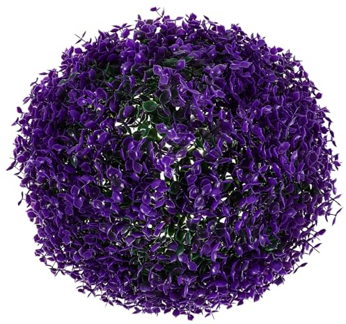 FAVOMOTO Künstliche Formschnitt-Lavendelkugel Künstliche Pflanze Formschnitt-Kugel Lavendel Dekorative Hängende Kugeln Künstliche Formschnitt-Kugel Künstliche Buchsbaum-Dekorationskugeln