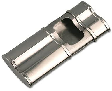 Taschenaschenbecher Passatore aus Chrom satiniert in silbermetallic matt