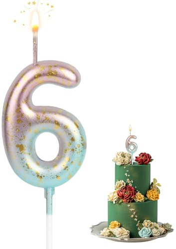 Zahlen Kerzen, Kerze 6 Geburtstag, 9D Geburtstagskerzen, Farbverlauf Kerzen, Geburtstagskerzen Für Kinder Erwachsene Für Geburtstag Jahrestag Partys