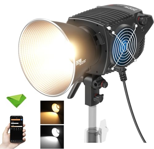 ZHIYUN Molus B300 300 W COB LED Lampe vidéo, Bicolore 2700-6500 K, CRI≥95 TLCI≥97 APP contrôle Les lumières de Montage Bowens pour Studio, Youtube, Vlog, Diffusion en Direct, Tournage, etc.