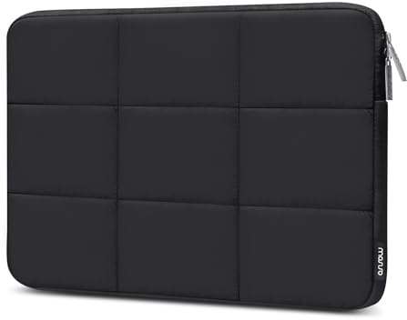 MOSISO 13-13,3 Zoll Laptoptasche, 13,3 Zoll Puffy Laptop Hülle Tasche | Kompatibel mit 13-14 MacBook Air/Neo/Pro, HP Dell ASUS Lenovo, Rechteckige Gesteppte Puffer Laptophülle Damen, Schwarz