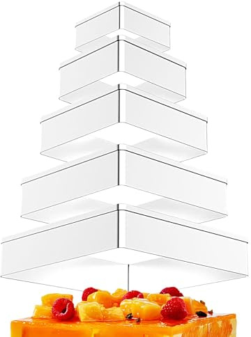 Monozoz Cortador de galletas cuadrado, moldes para hornear cuadrados | Kit de moldes para tartas fondant de acero inoxidable | Cortador de galletas rectangular de acero inoxidable para hacer galletas