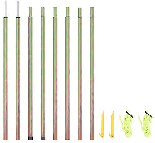 Kavolet 2 x solsegel stång 250 cm, tältstänger, solsegelstolpar, solsegelstolpar, uppställningsstång för förtält, galvaniserat stål