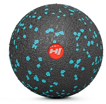 Hop-Sport Massageball für Faszien-Training - Faszienball für Ganzkörper-Selbstmassage aus umweltfreundlichem EPP – 8 cm Durchmesser HS-S008MB (8cm) (Blau)