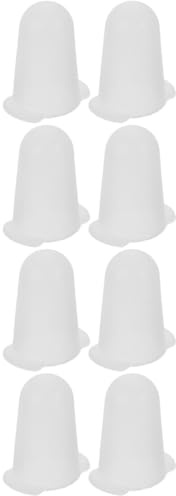 MAGICLULU 8 Pièces Capuchon De Protection pour Douilles Cache-Embout De Poche à Douille Couvre-Embouts pour Poches à Douille Couvercles pour Buse Couvercle pour Douille Blanche Gel De Silice