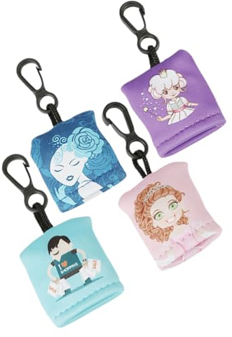 Healeved 4 pcs Glasses Cleaning Cloth Keychain Lens Cleaning Wipes for Camera Lens Mobile Phone Screens Tablets and Computers Compact Screen Cleaner for Daily Use