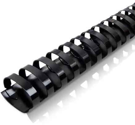 RAYSON Bindande kammar, 250 ark, 21 ringar, 32 mm, A4, svart, paket med 28