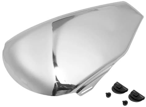 Rynplex Tapa de batería cromada Lateral Izquierda for Harley Sportster XL883 1200 Iron Custom 2004-2013 Cubiertas Laterales de batería de Motocicleta(Chrome)
